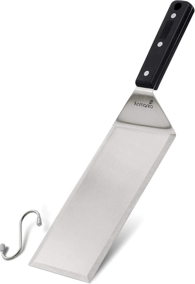 Turner 4x8 Stainless Steel Metal Griddle Spatula - Griddle Accessories 4 x 8 in Hamburger Turner Scraper - Pancake