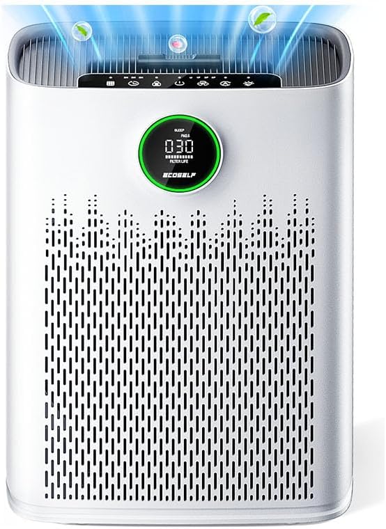 Air Purifiers for Home Large Room, Cover Up to 2400 Ft² with True HEPA Filter, Smart Mode, PM2.5 Air Quality Display
