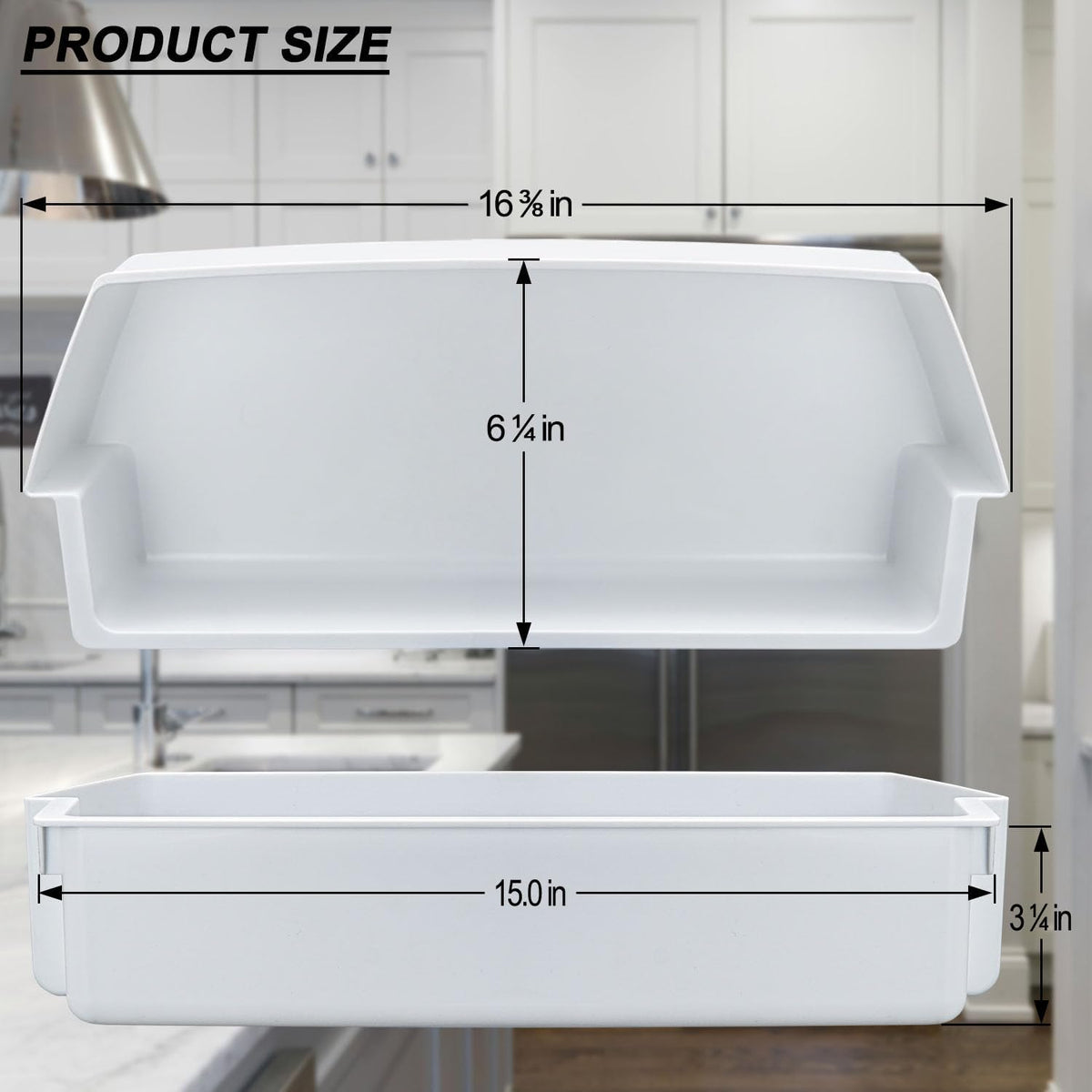 2 Packs Refrigerator Door Shelf Bin for Whirlpool ED5VHEXTL01 ED5VHEXVB04