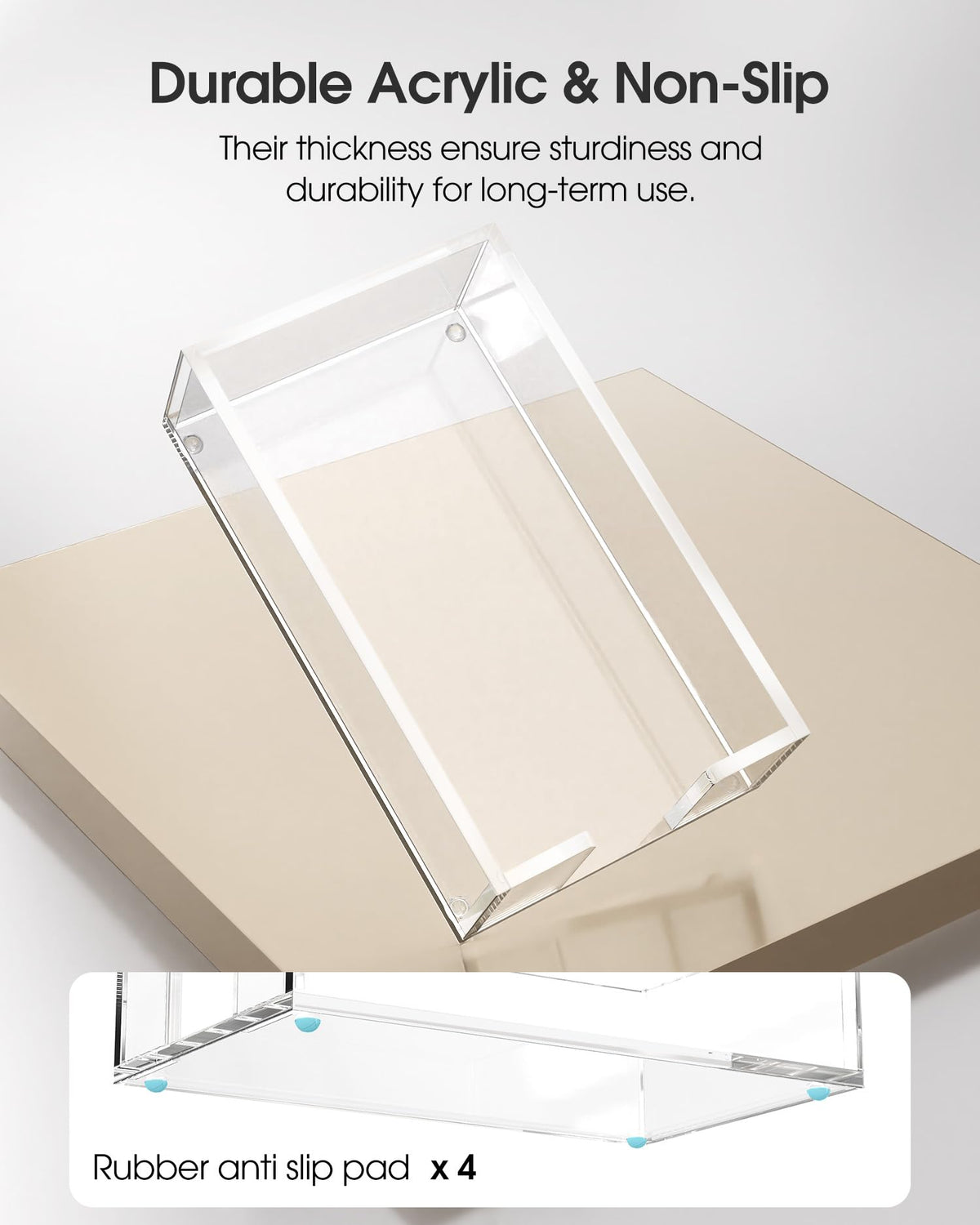Acrylic Napkin Holder for Bathroom, Clear Guest Towel Holder