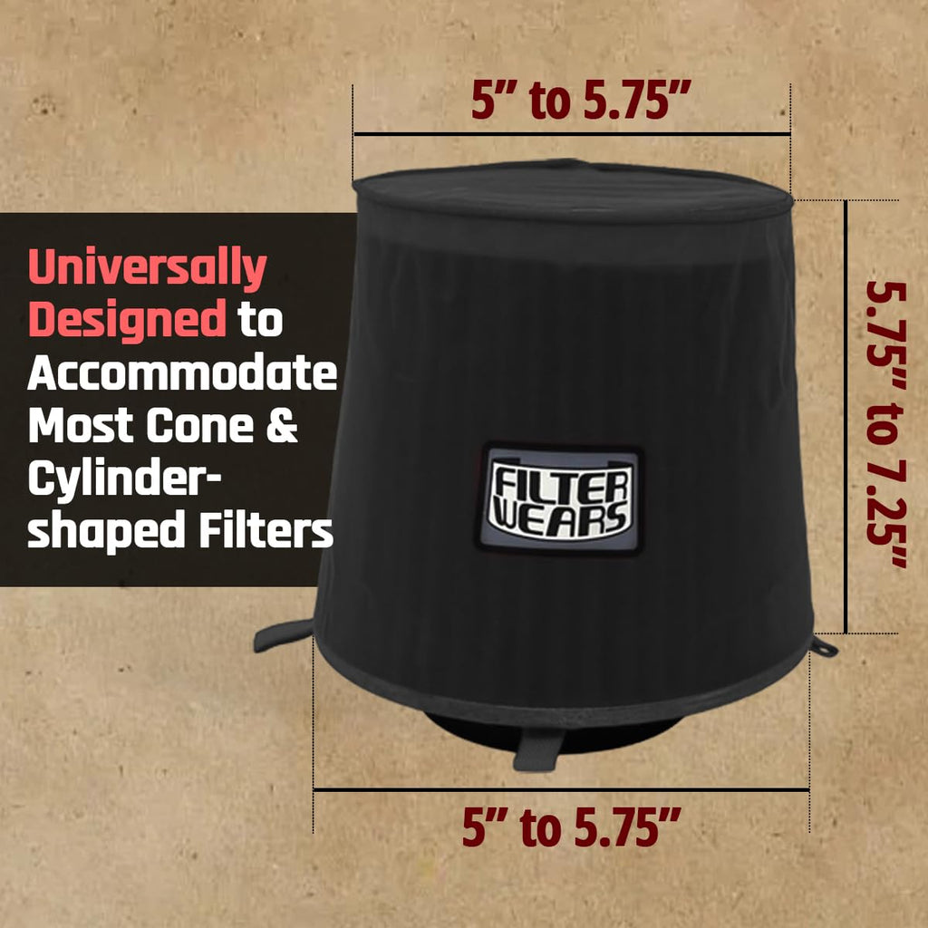 F154K Universal Water Repellent Cold Air Intake Pre-Filter - Large