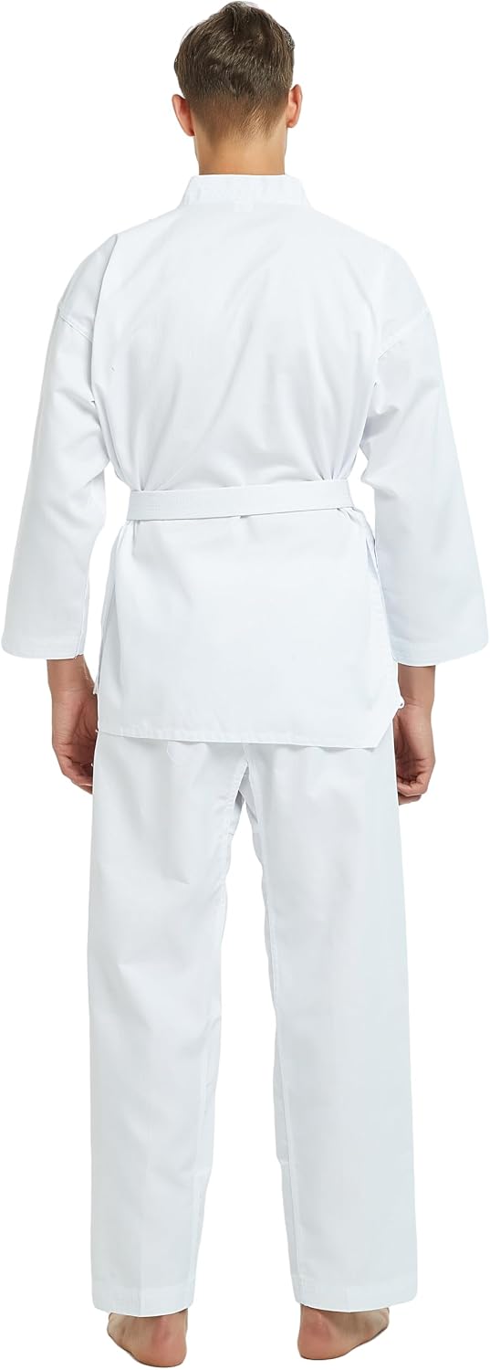 V-Neck Taekwondo Uniform for Kids Adults, TKD Dobok Martial Art | Durable 7.5 oz polyester cotton, V-neck jacket