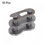 uxcell 16Pcs #40 Chain Master Connector Link Roller, 1/2" Pitch Carbon Steel, Standard Connecting Split Links for 08A Chain