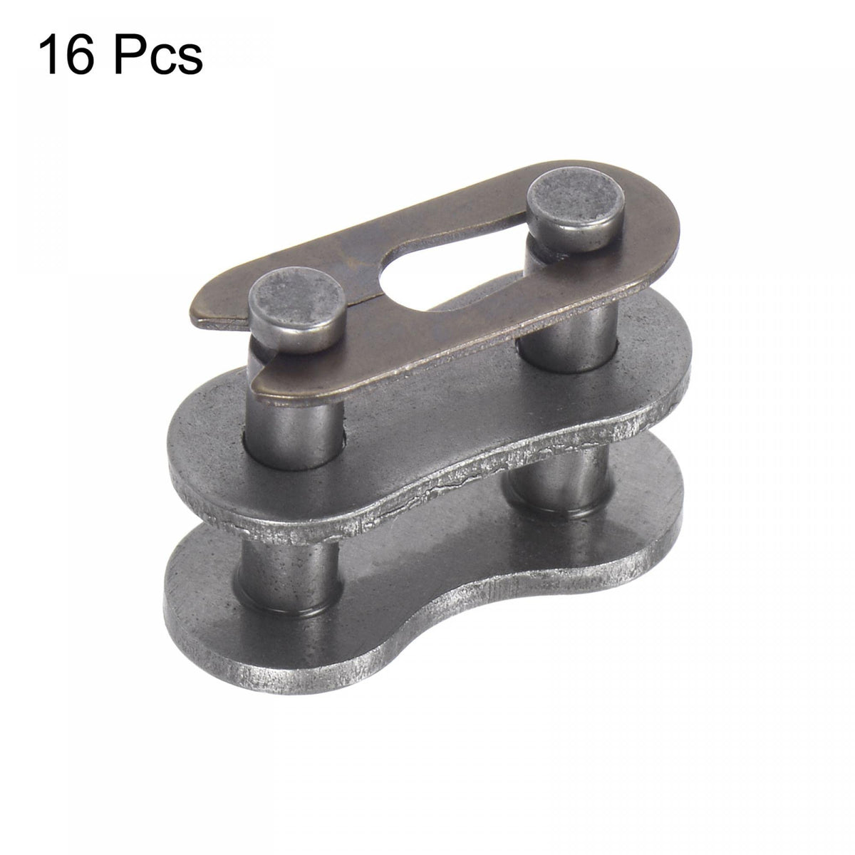 uxcell 16Pcs #40 Chain Master Connector Link Roller, 1/2" Pitch Carbon Steel, Standard Connecting Split Links for 08A Chain