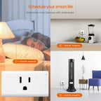 SP3 (4 Pack) Smart Plug WiFi Outlet Switch, Compatible with Alexa & Google Assistant for Voice Control, Timer &