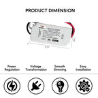 Ironsmith Lighting Products - Constant Current LED Driver Transformer (21-36 Volt | 10.8 Watt | Dimmable)