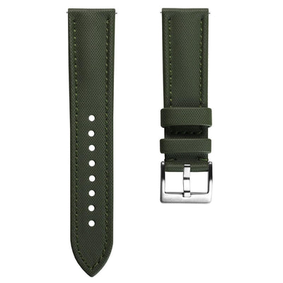 Atlas Sailcloth Strap, Green, 20mm