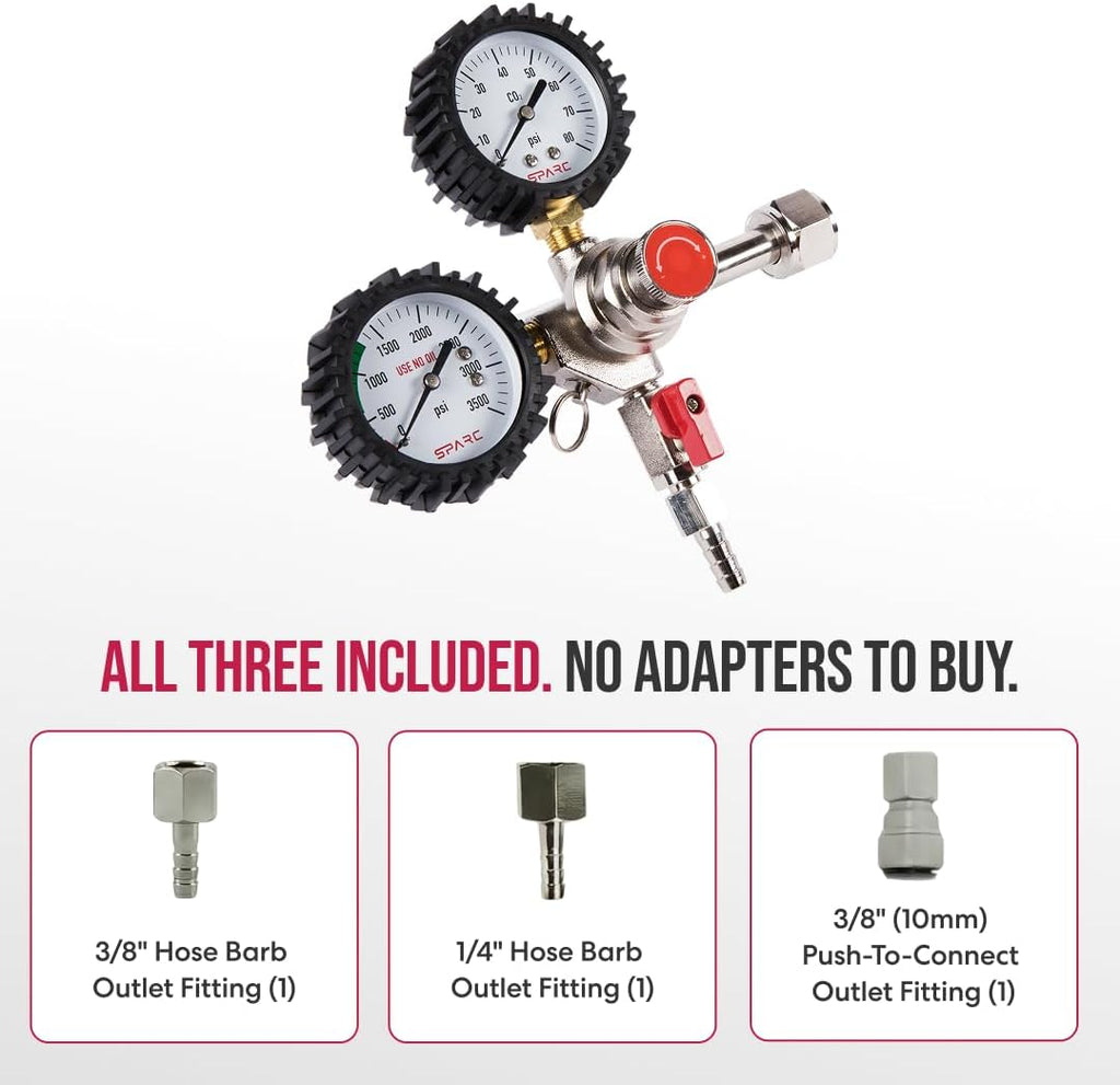 Gen2 Premium CO2 Regulator for Kegerator - C02 Keg Regulator for Beer | Soda, Bars, Kombucha with Integrated Safety