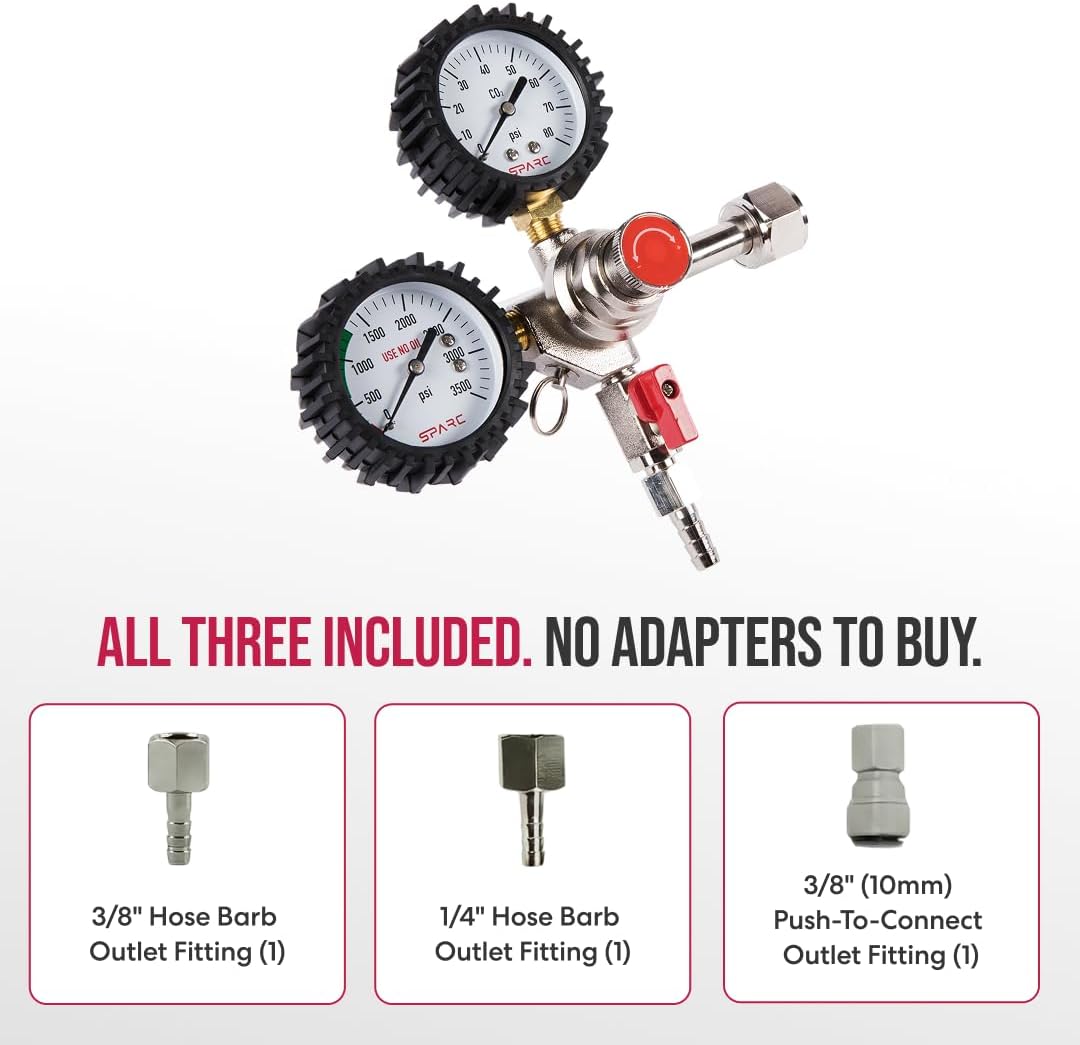 Gen2 Premium CO2 Regulator for Kegerator - C02 Keg Regulator for Beer | Soda, Bars, Kombucha with Integrated Safety