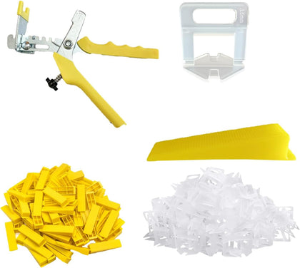 Tile Leveling System Kit with Plier, Tile Leveling Clips Tools for Floor and Wall Installation, Ceramic, Porcelain