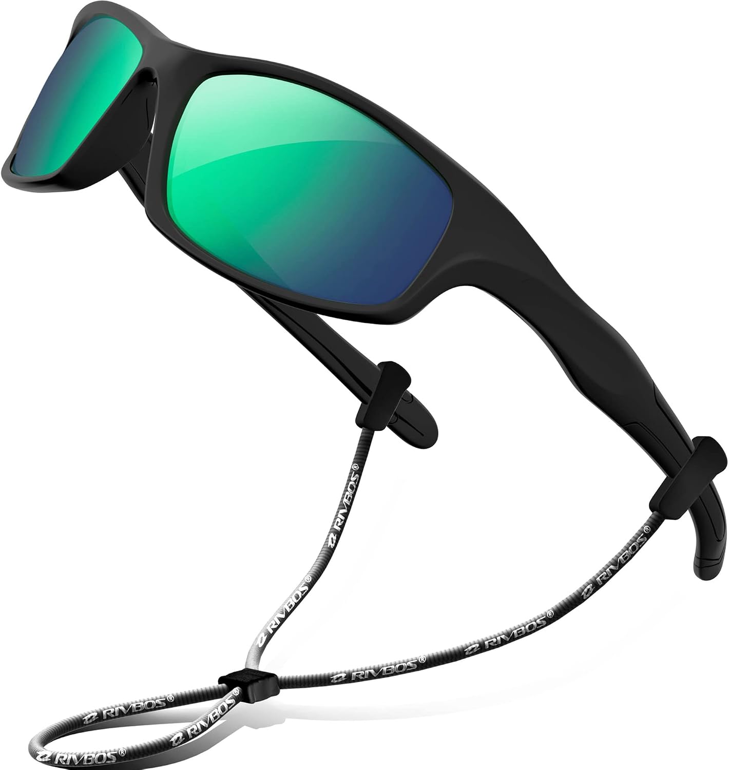 Kids Sunglasses Polarized UV400 TPE with Strap for Boys Girls RBK037 | Flexible rubber frame with UV protection and