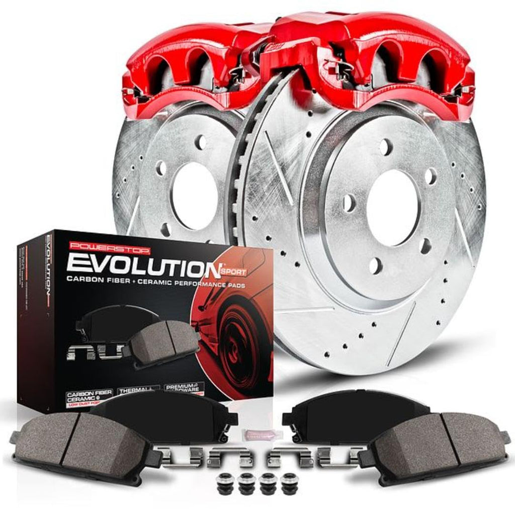PowerStop Z23 Performance Brake Pad Rotor Caliper Kit Front KC793