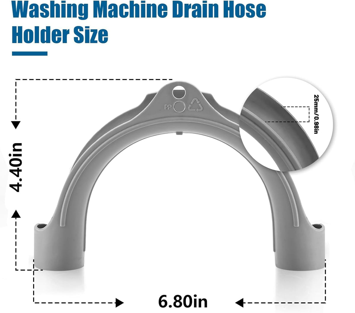 BYQQ U-Shaped Washing Machine Drain Hose Hook 1PK- Durable Material, Fits Multiple Washer Models, Solves Drainage Issues