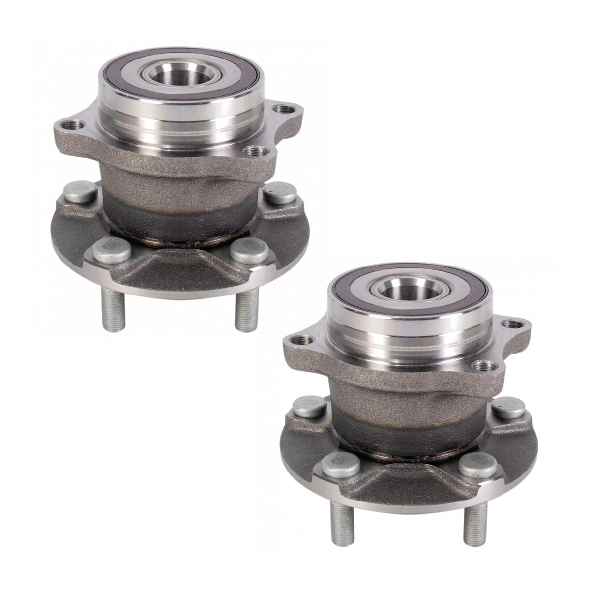 TRQ 2 Piece Rear Wheel Bearing & Hub Assembly Set