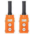 2Pcs Rainproof Crane Push Button Switch, COB61-UP-DOWN Crane Pendant Control Station Push Button Switch with Rubber Cable Barrel