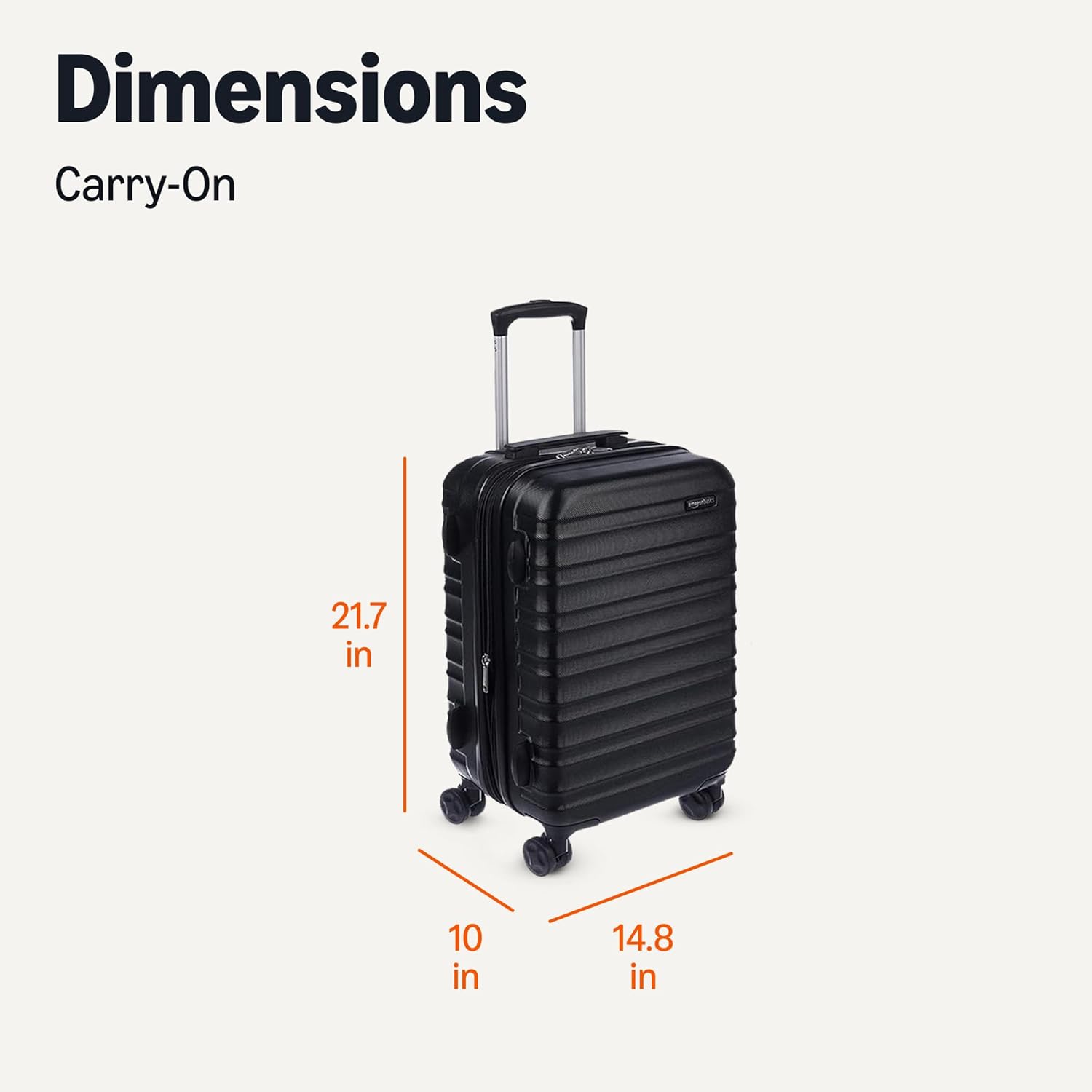 21" Hardside Carry-On Luggage with Spinner Wheels, Expandable for Up to 25% More Space, Scratch-Resistant Hard Shell