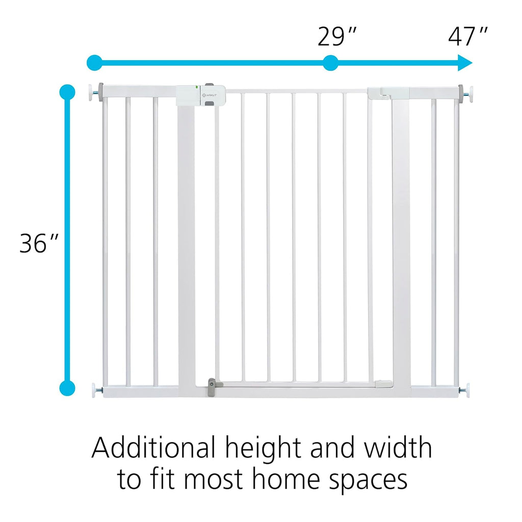 Extra Wide Baby Gate with Door: Premium Child Safety, Extra Tall Gate for Doorways, Dog Gates, Easy Installation, 36"