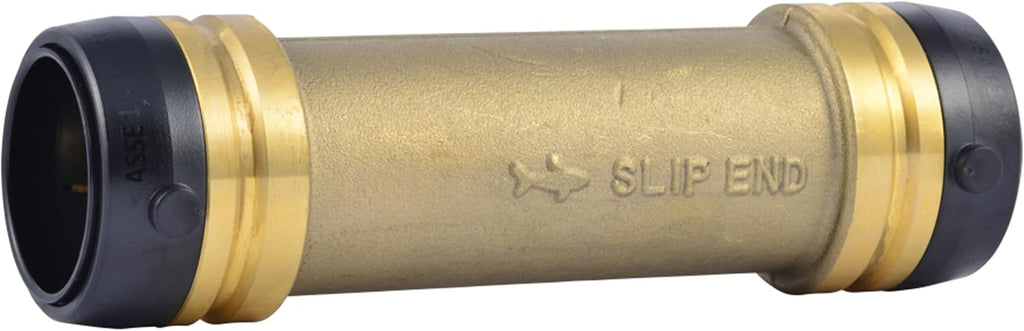 1-1/4 x 1-1/4 in Slip Coupling, Push-to-Connect Brass Plumbing Fitting, UXL0635