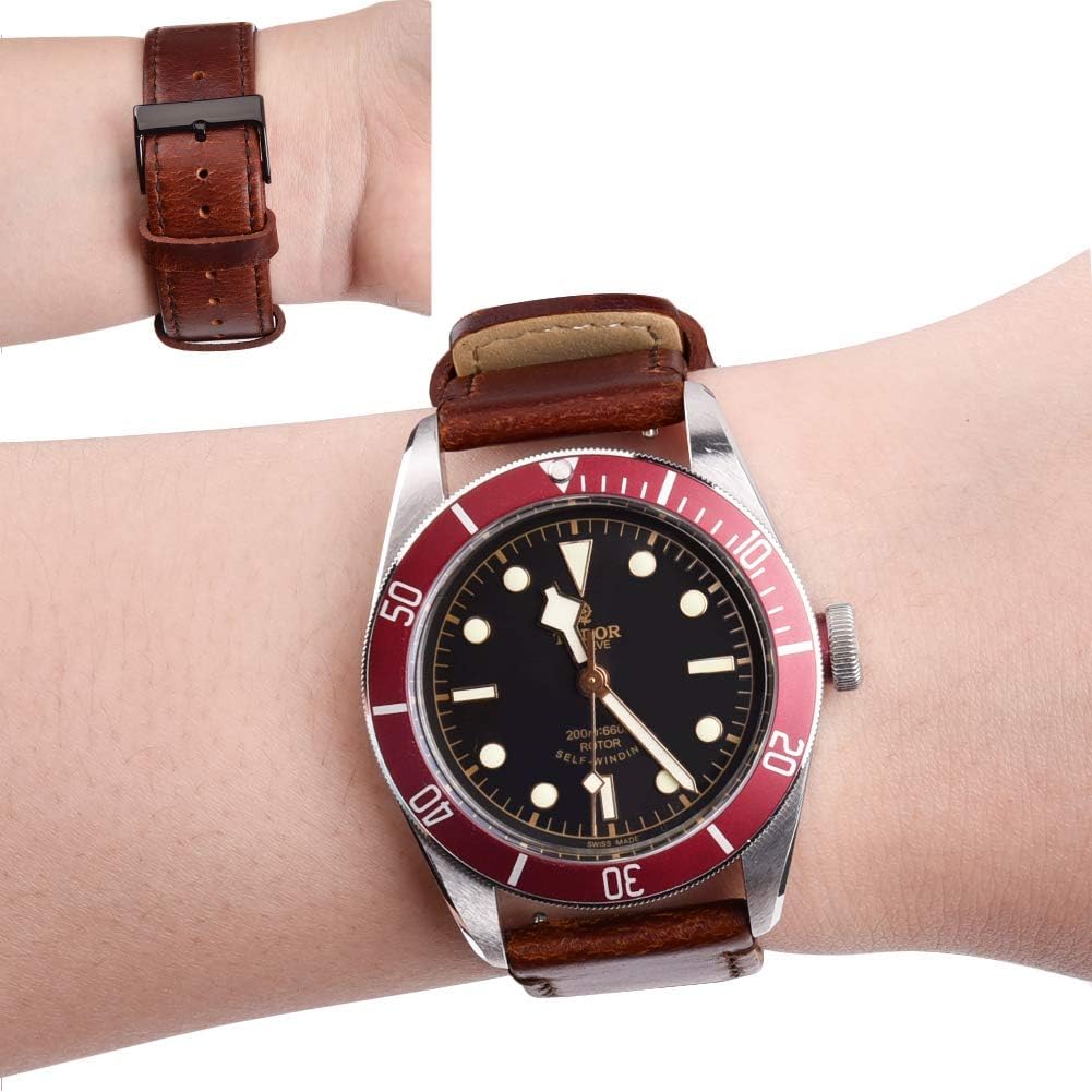 Christmas Gift Quick Release Leather Watch Band Leather Watch Strap 18mm 19mm 20mm 21mm 22mm 23mm or 24mm for Men and