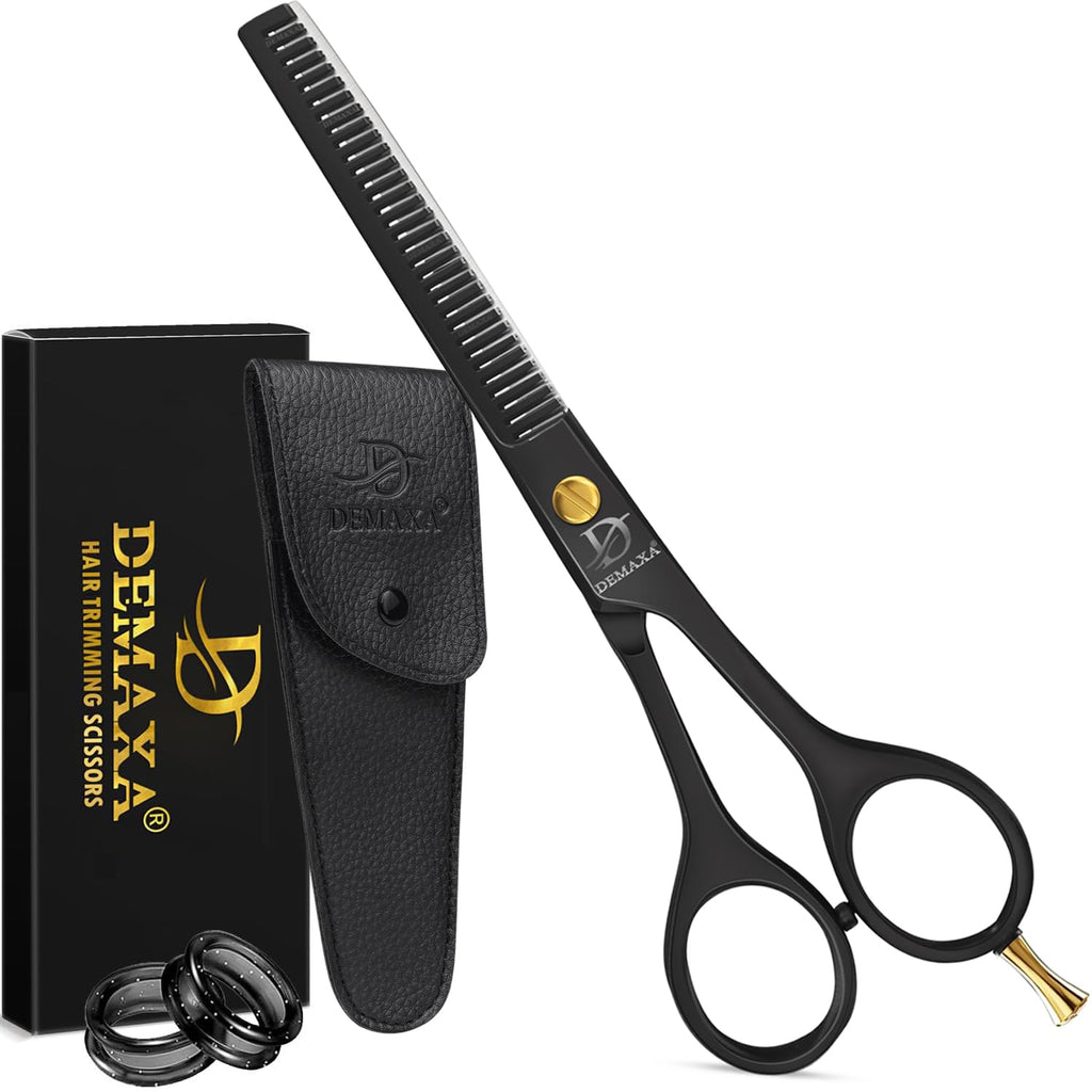 Thinning Shears for Hair Cutting - DEMAXA Hair Thinning Scissors Professional Barber’s Texturizing Shears for Salon &