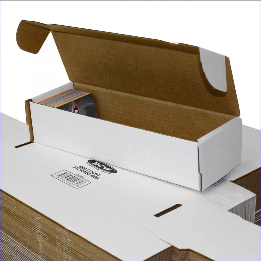 660 Count Card Storage Box - 10 Pack | Cardboard Organizer for Baseball, Basketball, Football Cards, MTG, Pokemon |