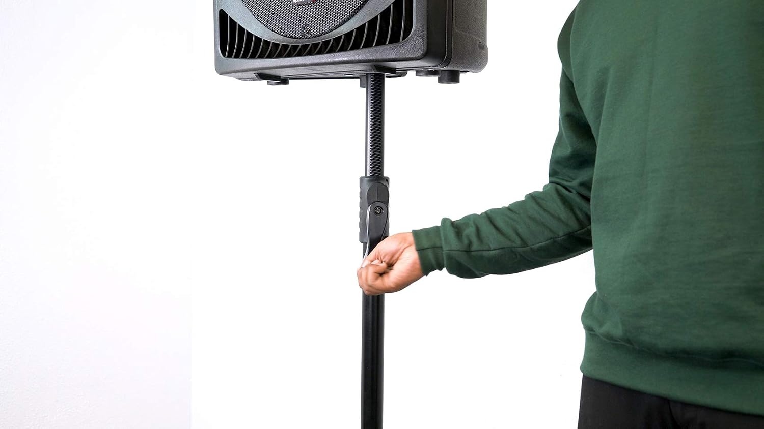 RVCS2 Heavy-Duty Tripod Crank-Up DJ PA Speaker Stand with Bag | 48-78" Adjustable Height, 100 lb Capacity, 39" Tripod