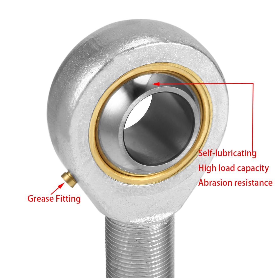 HiPicco POSB8 Rod End Bearing, 2pcs 1/2-inch Bore Pre-Lubricated 1/2-20 Male Thread Right Hand Heim Joint
