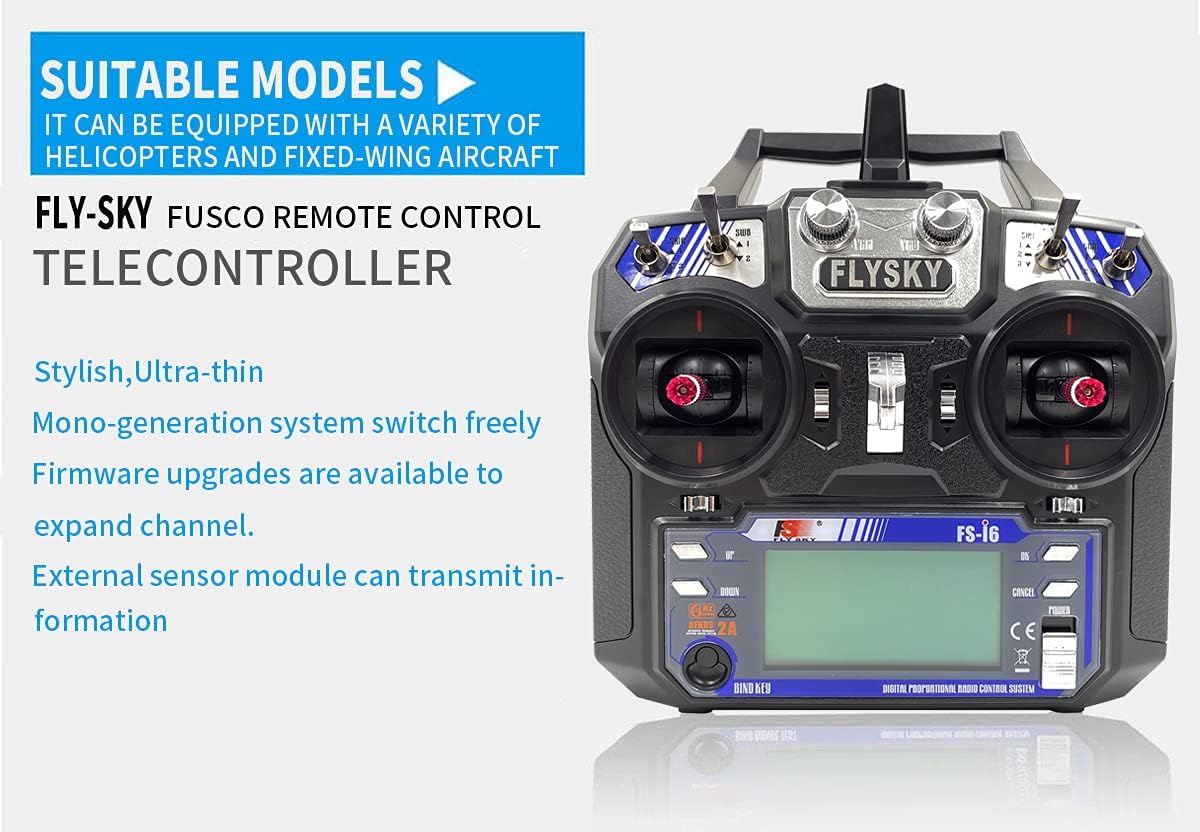 FS-i6 6CH 2.4GHz Radio System RC Transmitter Controller with FS-iA6 Receiver for RC Helicopter Plane Quadcopter