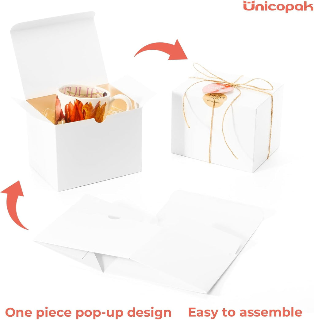 10 Pack 6x4.5x4.5 Inch Small Deep Gift Boxes with Lids