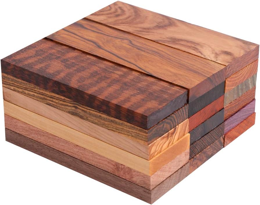 Bookmatched Iron Wood Knife Handle Scales – 1 Pair – Stabilized Exotic Hardwood Knife Handle Material for Knife
