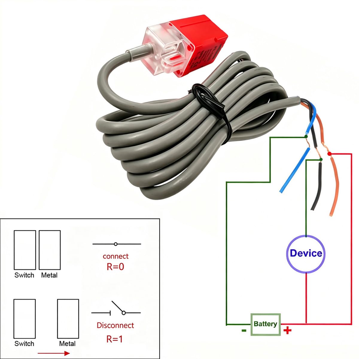 Gebildet 2pcs PL-05N DC 10-30V 200mA NPN NO 5mm Inductive Proximity Sensor Detection Switch