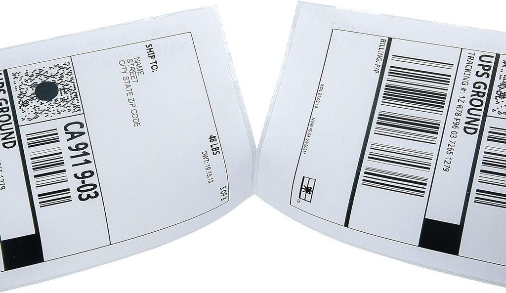4x6 Thermal Shipping Labels, 6000 Fanfold Thermal Printer Labels | 2stacks, 3000 Labels/Stack, Perforated, BPA Free