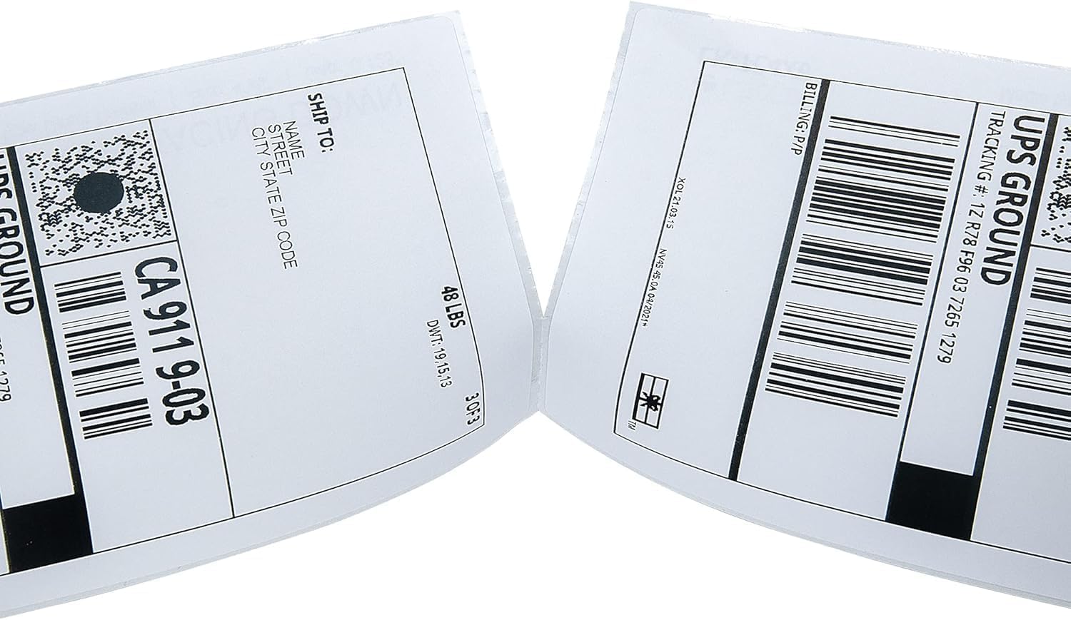 4x6 Thermal Shipping Labels, 6000 Fanfold Thermal Printer Labels | 2stacks, 3000 Labels/Stack, Perforated, BPA Free