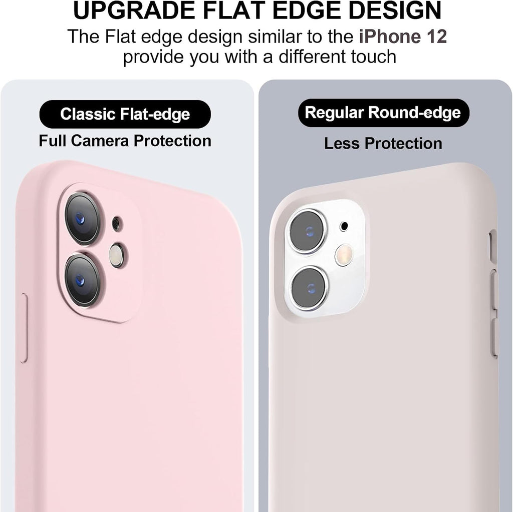 Compatible with iPhone 11 Case, Upgraded Liquid Silicone with [Flat Edges] [Camera Protection] [Soft Anti-Scratch
