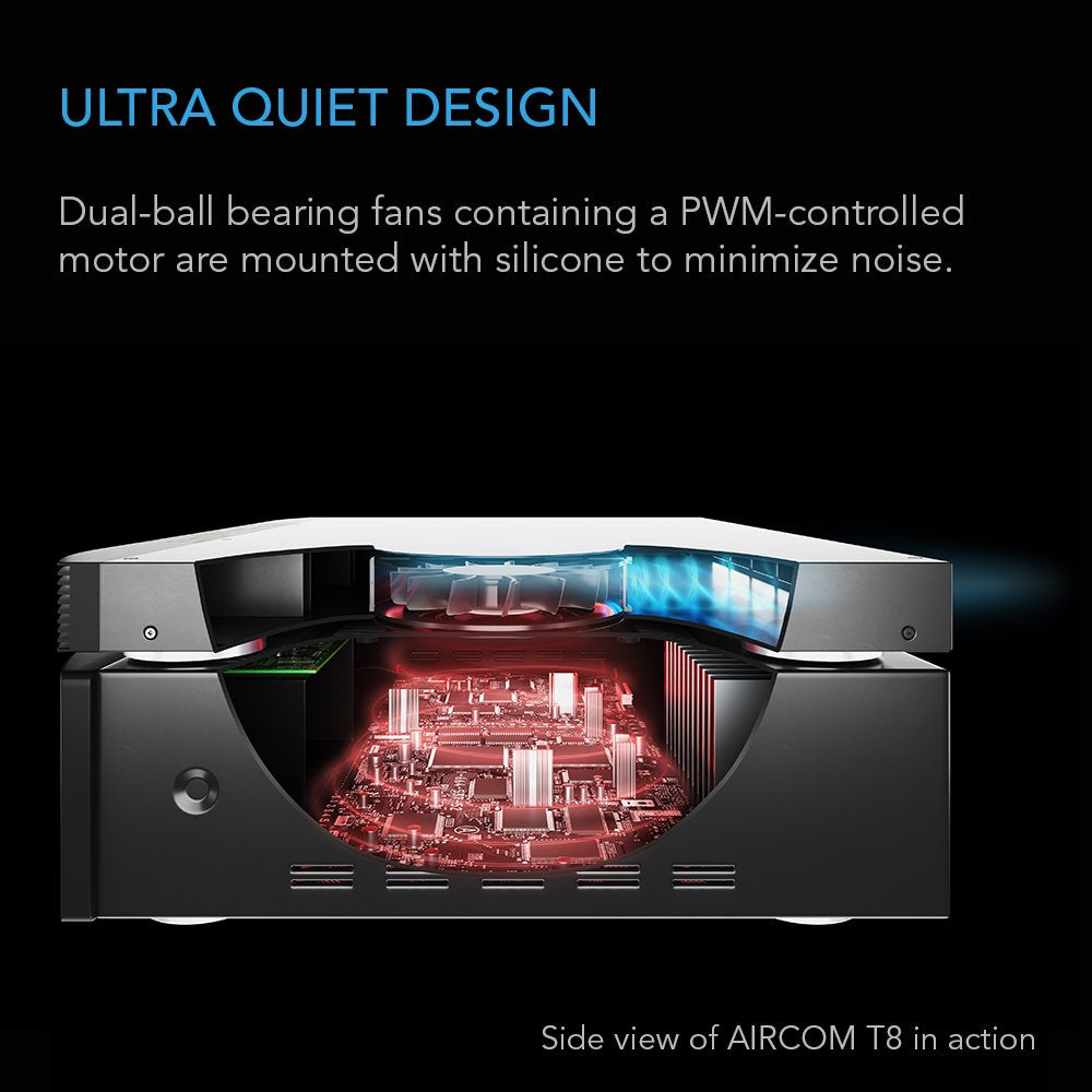 AC Infinity AIRCOM T8, Quiet Cooling Blower Fan System 17" Rear-Exhaust