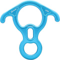 50kN Figure 8 Descender for Rescue Operations, Aluminum Alloy Belay Device with Bent Ears for Easy Locking, Blue (1