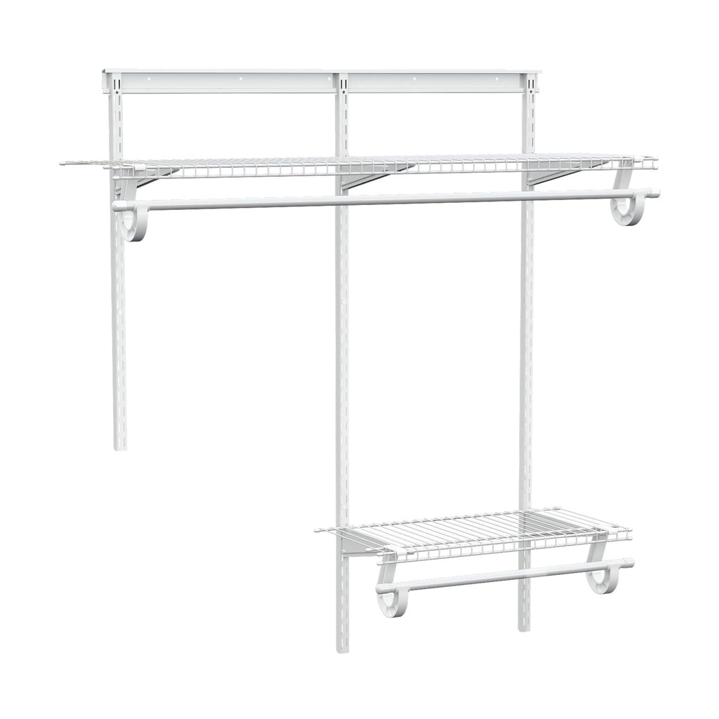 2-4 Ft. White Custom Insert Wire Closet Organizer System Kit