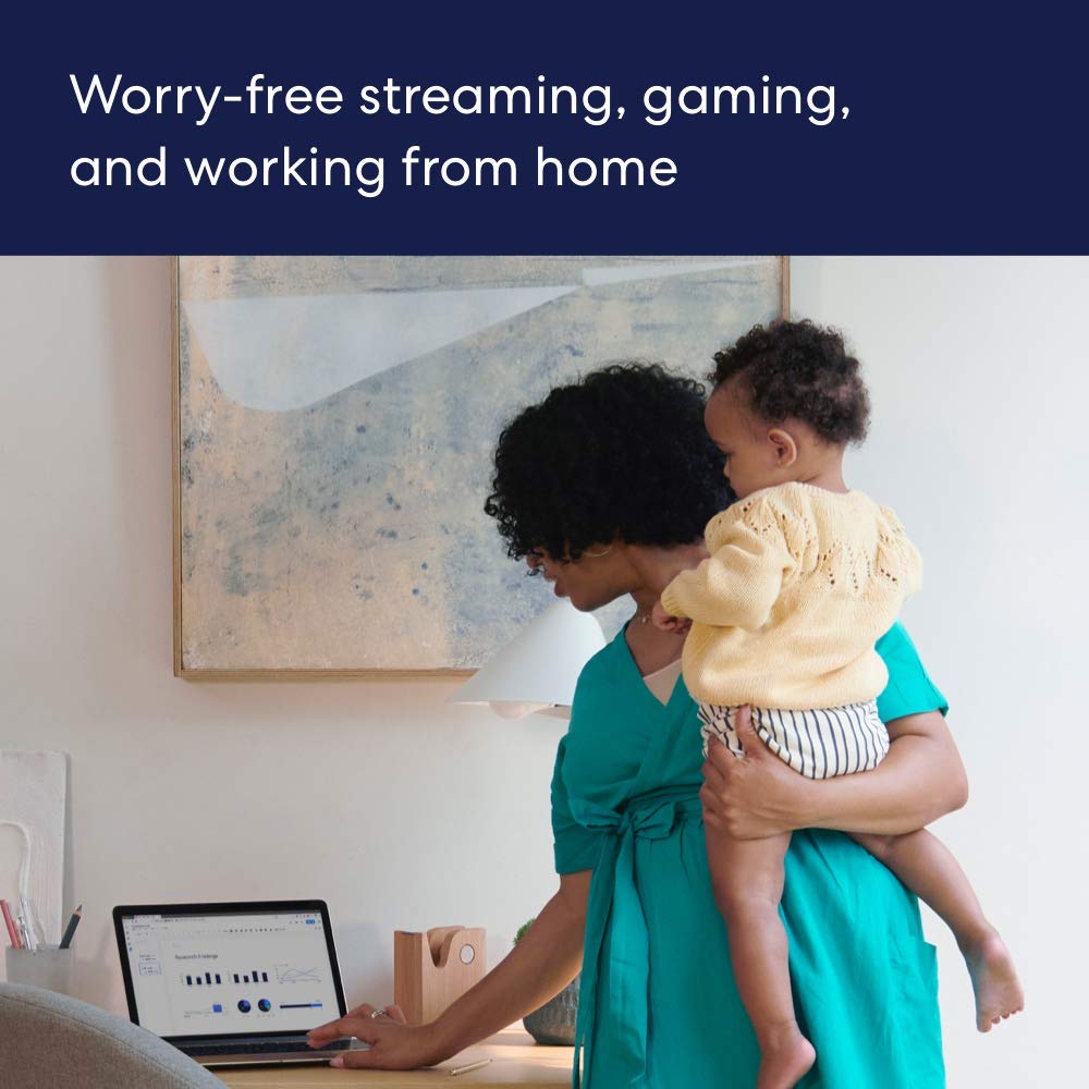 Amazon eero 6 mesh wifi system - Supports internet plans up to 500 Mbps, Coverage up to 4,500 sq. ft., Connect 75+
