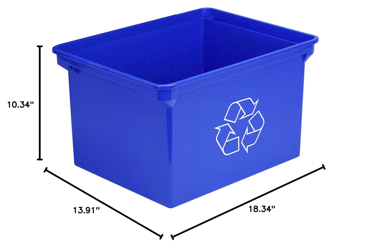 9 Gallon Recycle Bin, Blue, 1 Count (61549A01C)