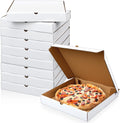 10 Pcs Corrugated Pizza Boxes 12 x 12 Inches, White