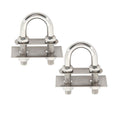 NovelBee 2 Pack 1/2" Stainless Steel U Bolt,4-1/4" Stern Bow Eye for Boat