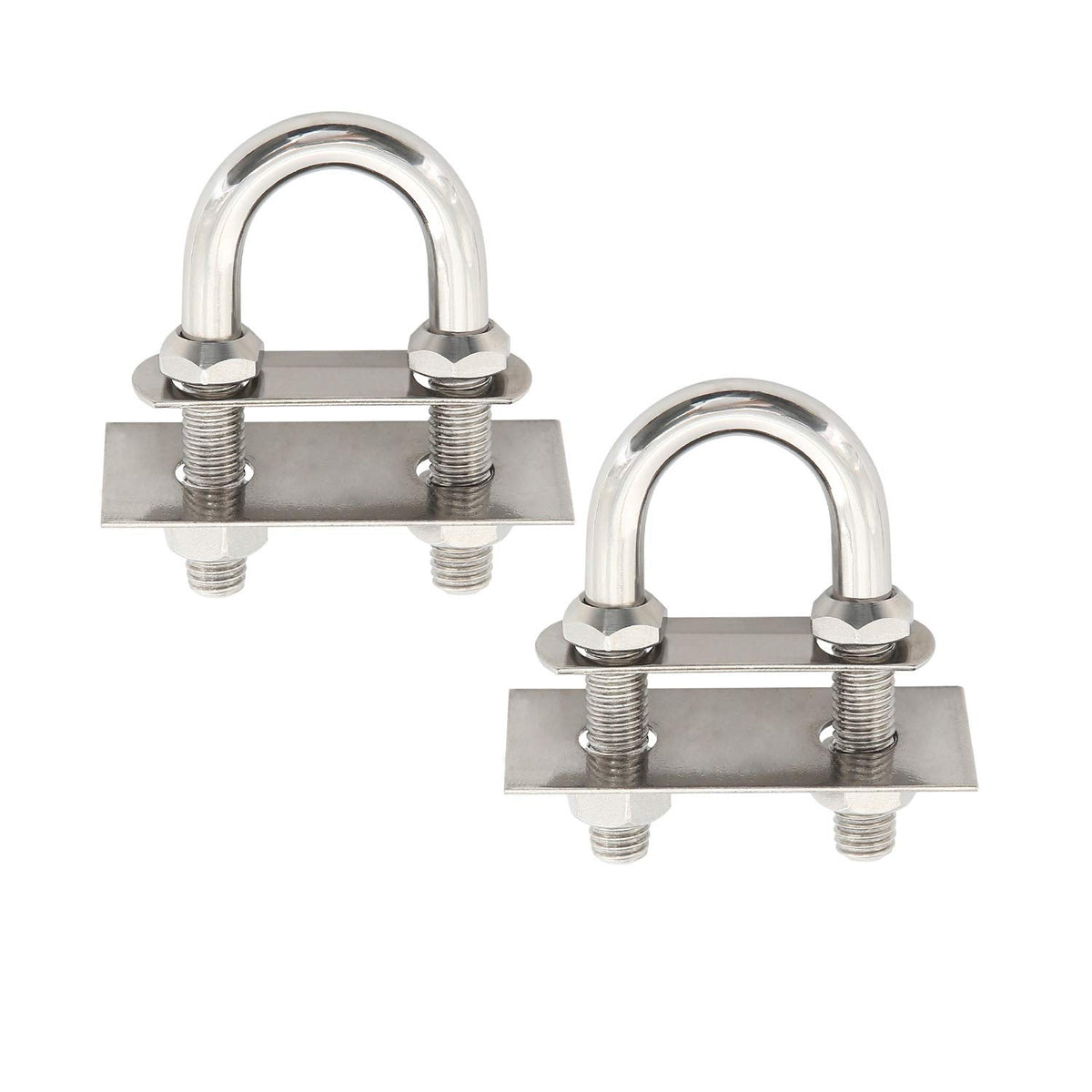NovelBee 2 Pack 1/2" Stainless Steel U Bolt,4-1/4" Stern Bow Eye for Boat