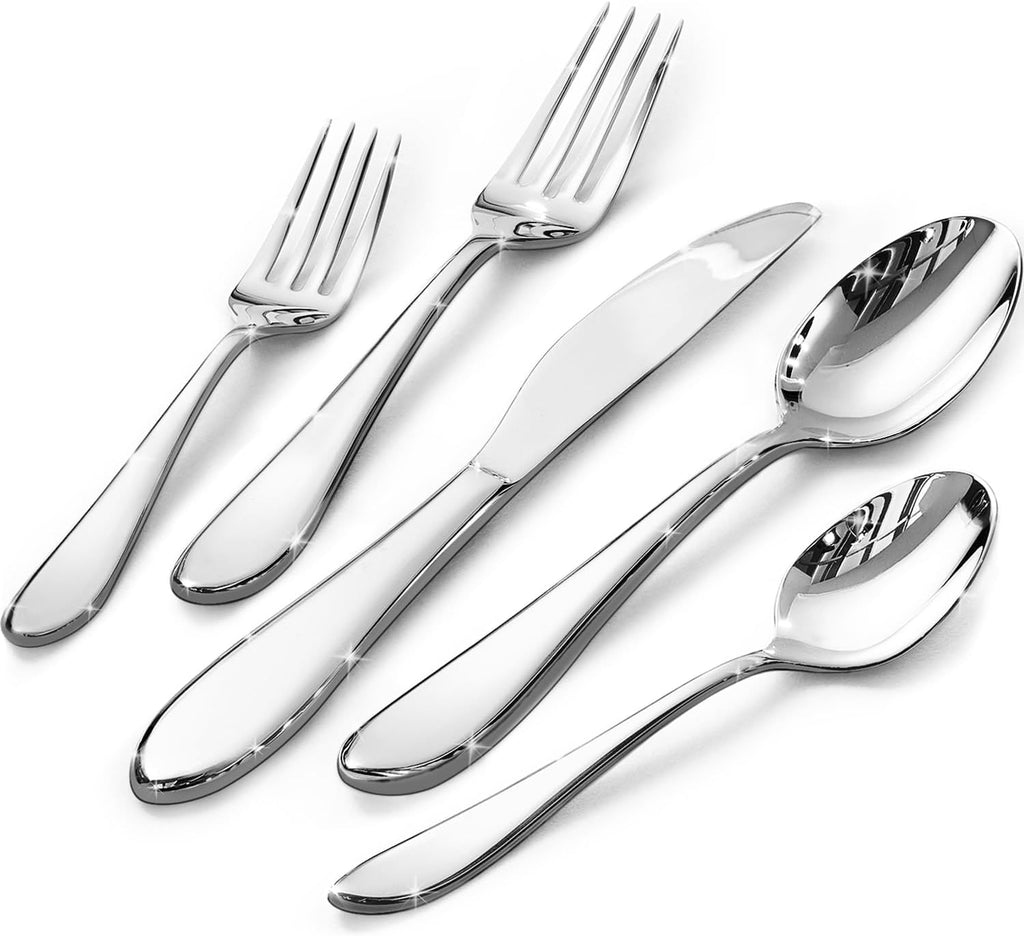 60-Piece Silverware Set for 12,18/10 Stainless Steel