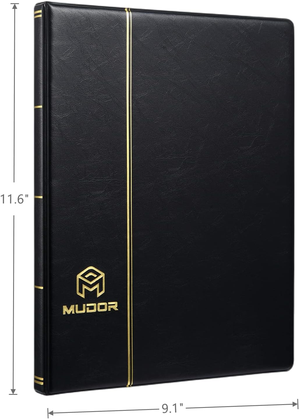 5 Row Stamp Collection Book,Stamp Albums for Collectors | 10 Sheets Stamp Pages, Black Stamp Collecting Supplies