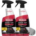 Daily Cooktop Cleaner & Degreaser, 2 Pack with Microfiber Cloth