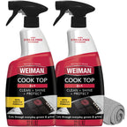 Daily Cooktop Cleaner & Degreaser, 2 Pack with Microfiber Cloth
