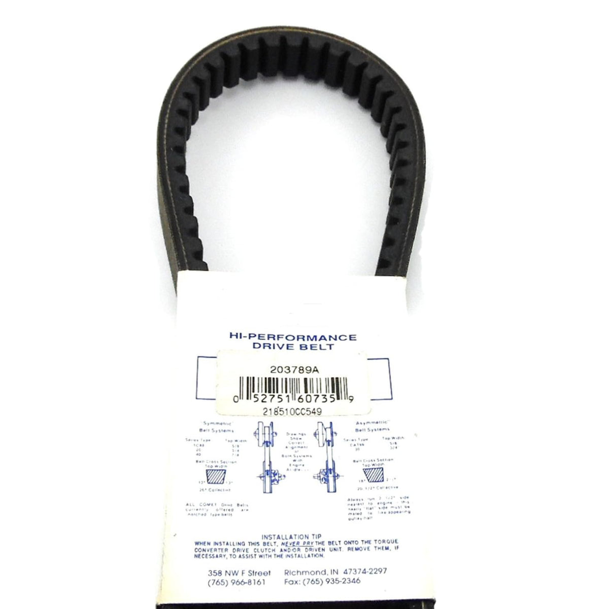 QUICKIEPARTS 203789A Symmetric Belt (38.65"") for Comet 40/44 Series 203789A