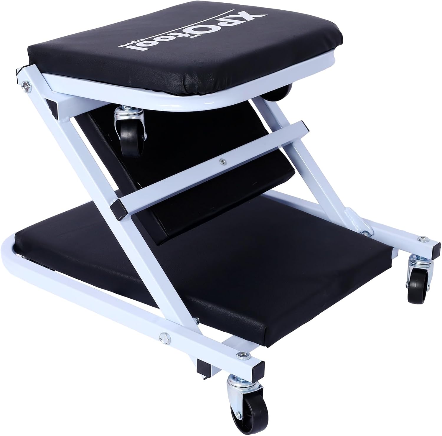 2-in-1 Mechanic Creeper and Stool, 36" Z Creeper Seat, 300 lbs Capacity, Low Profile Design with 6 Smooth-Rolling