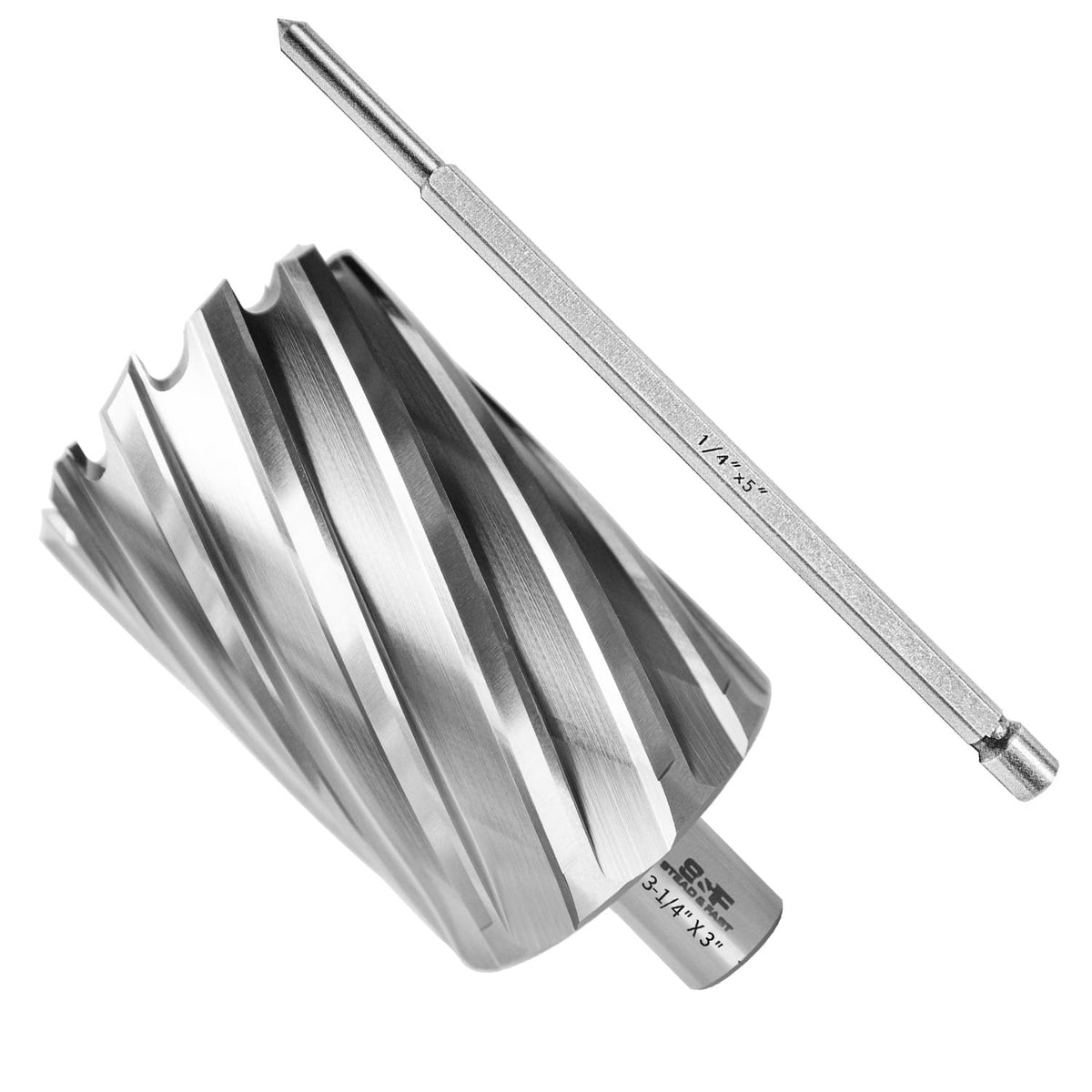 S&F STEAD & FAST Annular Cutter with Pilot Pin, 2-1/4" x 3", Mag Drill Bit