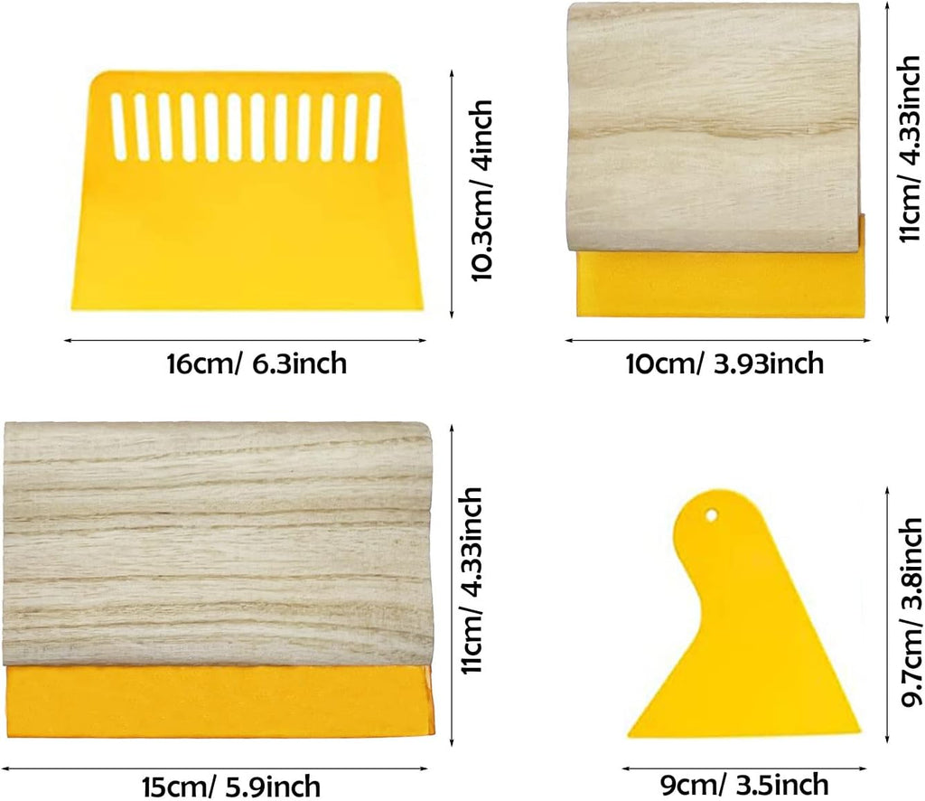5 PCS Screen Printing Squeegees, Durable, Abrasion-Resistant, Water- and Oil-Resistant Dual-Purpose Screen Printing